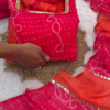 Sunset Bandhani Fusion Anarkali Set