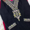 Royal Magenta Velvet Embellished Suit Set