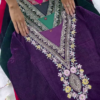 Royal Magenta Velvet Embellished Suit Set
