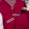 Royal Magenta Velvet Embellished Suit Set