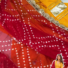 2718-1.png Sun-Kissed Mustard Anarkali with Angrakha Neckline and Bandhani Dupatta