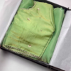 Mint Green Shimmer Silk Saree with Scalloped Zari and Sequin Accents