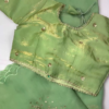 Luminous Shimmer Silk Saree with Hand-Embroidered Floral Zari Butta