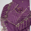 Georgette Saree Set with Hand-Embroidered Mirror-Work Floral Border