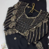 Georgette Saree Set with Hand-Embroidered Mirror-Work Floral Border