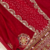 2726-1.png Vibrant Bandhani Georgette Suit with Circular Mirror-Work Medallions
