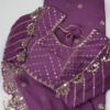 Crimson Silk-Blend Blouse with Floral Zari Jaal and Pearl Droplets