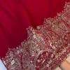 Majestic Ruby Red Anarkali with Concentric Geometric Zari Border