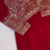 Majestic Ruby Red Anarkali with Concentric Geometric Zari Border