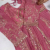 Jewel-Toned Georgette Anarkali Set with Ornate Zari and Sequin Bodice