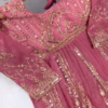 Jewel-Toned Georgette Anarkali Set with Ornate Zari and Sequin Bodice