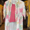 Tropic Whisper Cotton Shirt – Pastel Leaf Print Resortwear