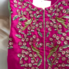 Crimson Red Bird Motif Embroidered Blouse & Dupatta Set