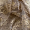 Champagne Gold Sequin Embroidered Lace Saree with Designer Blouse