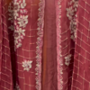 290-4.png Deep Wine Velvet Net Kurta Set with Floral Sequin Embroidery
