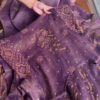293-2.png Royal Purple Chanderi Silk Kurta Set with Intricate Thread Embroidery & Handcrafted Detailing