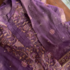 293-3.png Royal Purple Chanderi Silk Kurta Set with Intricate Thread Embroidery & Handcrafted Detailing