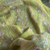 Zarqa Lime Olive Hand-Embroidered Silk Suit with Paisley Motifs