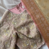 Noorani Dusty Rose Hand-Embroidered Blouse with Jacquard Silk Dupatta