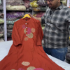 Cream Hand-Painted Floral Kurti with Pant – Elegant Ethnic Wear Set