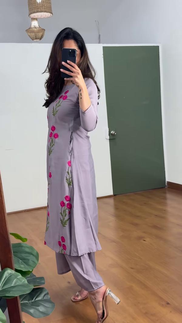 Olive Bloom Embroidered Co-Ord Set – Ethnic Charm with a Modern Twist