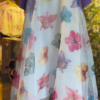 Lavender Whimsy: Textured Knit Top & Watercolor Bloom Skirt Set