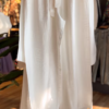 Ivory Ease: High-Low Layered Palazzo Pants