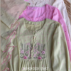 Blush Bloom: Ivory Embroidered Anarkali Set