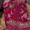 357-1.png Rani Pink Mirror and Zari Embroidered Lehenga Choli Set
