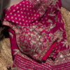 357-2.png Rani Pink Mirror and Zari Embroidered Lehenga Choli Set