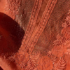 Coral Floral Embroidered Sequin Unstitched Suit Set
