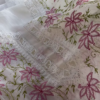 Ivory Chikankari Inspired Floral Embroidered Suit Set with Pink Accents