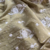 Olive Green Lucknowi Chikankari Unstitched Suit Set