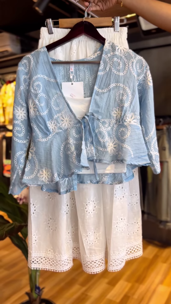 39-2.png Bluebell Whispers: Boho Eyelet Co-Ord Set