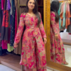 Elegant Lime Green Paisley Printed Ethnic Set