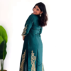 Emerald Green Embroidered Kurta Set with Palazzo
