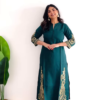 Emerald Green Embroidered Kurta Set with Palazzo