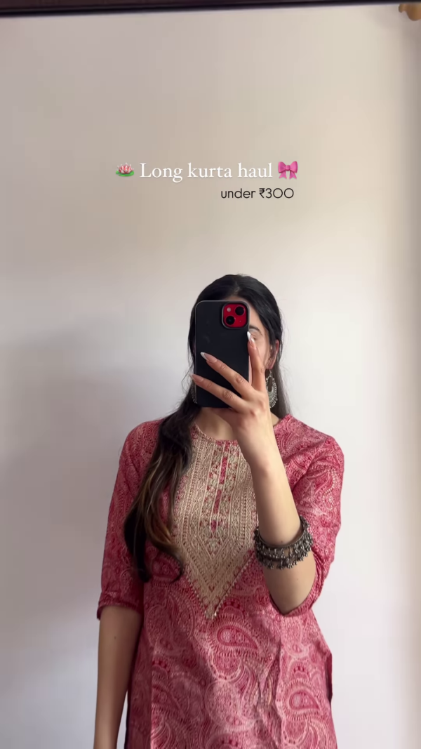 Vibrant Paisley Print Long Kurta – A Splash of Colors