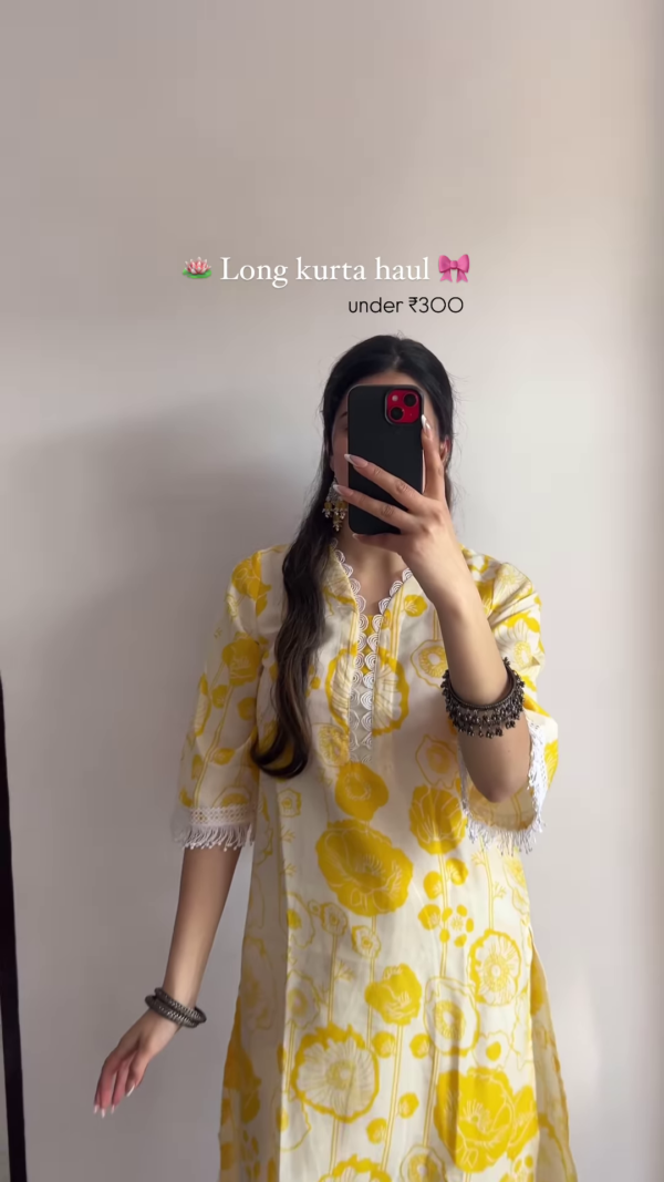 Vibrant Paisley Print Long Kurta – A Splash of Colors