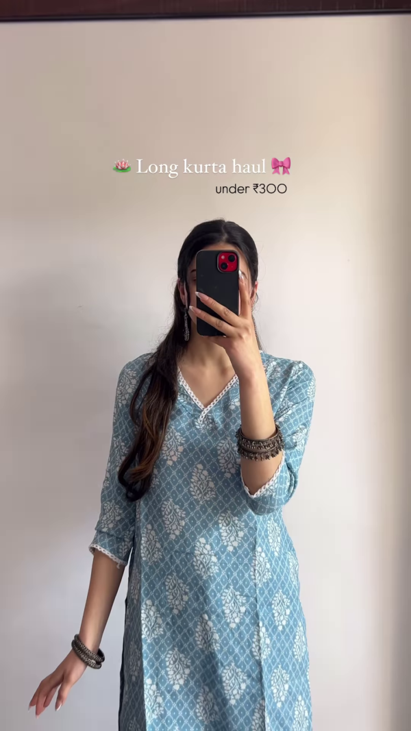 Vibrant Paisley Print Long Kurta – A Splash of Colors