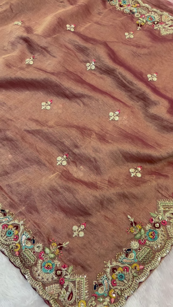 Luxury Handcrafted Peacock Embroidered Suit