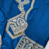 Royal Blue Heavy Embroidered Silk Suit