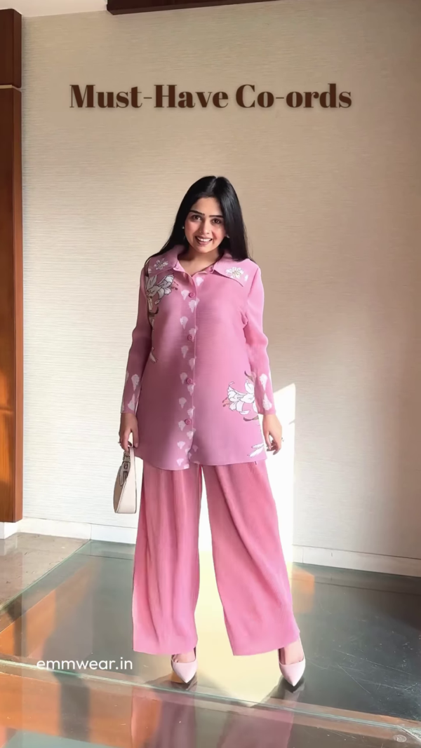 62-1.png Blush Pink Floral Printed Co-ord Set