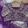Royal Purple Heavy Embroidered Suit