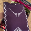 Elegant Purple Hand-Block Printed Cotton Kurta