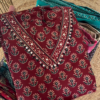 Elegant Purple Hand-Block Printed Cotton Kurta