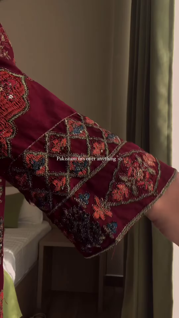 70-2.png Luxurious Maroon Pakistani Embroidered Suit with Dupatta