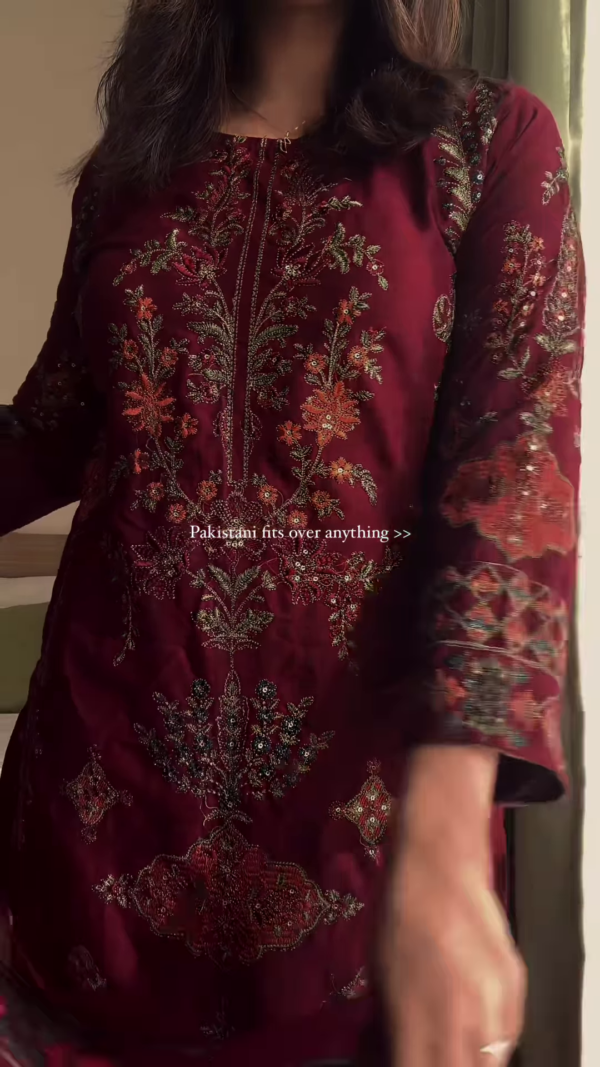 70-3.png Luxurious Maroon Pakistani Embroidered Suit with Dupatta