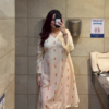 Autumn Blossom: Tiered Kalamkari-Print Anarkali Gown