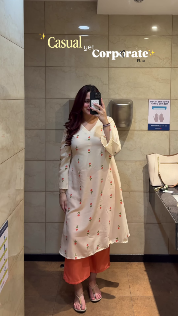 Autumn Blossom: Tiered Kalamkari-Print Anarkali Gown